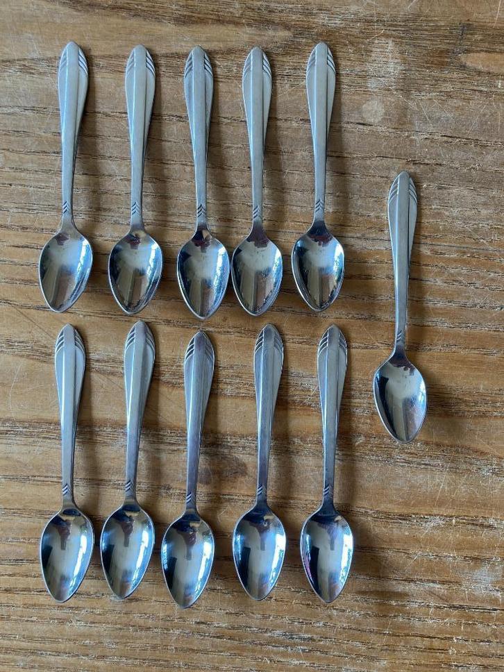 10x Vintage Gero Zilmeta visgraat advocaat likeurlepeltjes, Antiek en Kunst, Antiek | Bestek, Ophalen of Verzenden