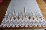 witte vintage stof met kanten onder rand 1, 120 cm of meer, Wit, Nieuw, Ophalen of Verzenden
