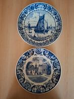 Twee decoratieve borden Delfts blauw, Antiek en Kunst, Ophalen of Verzenden