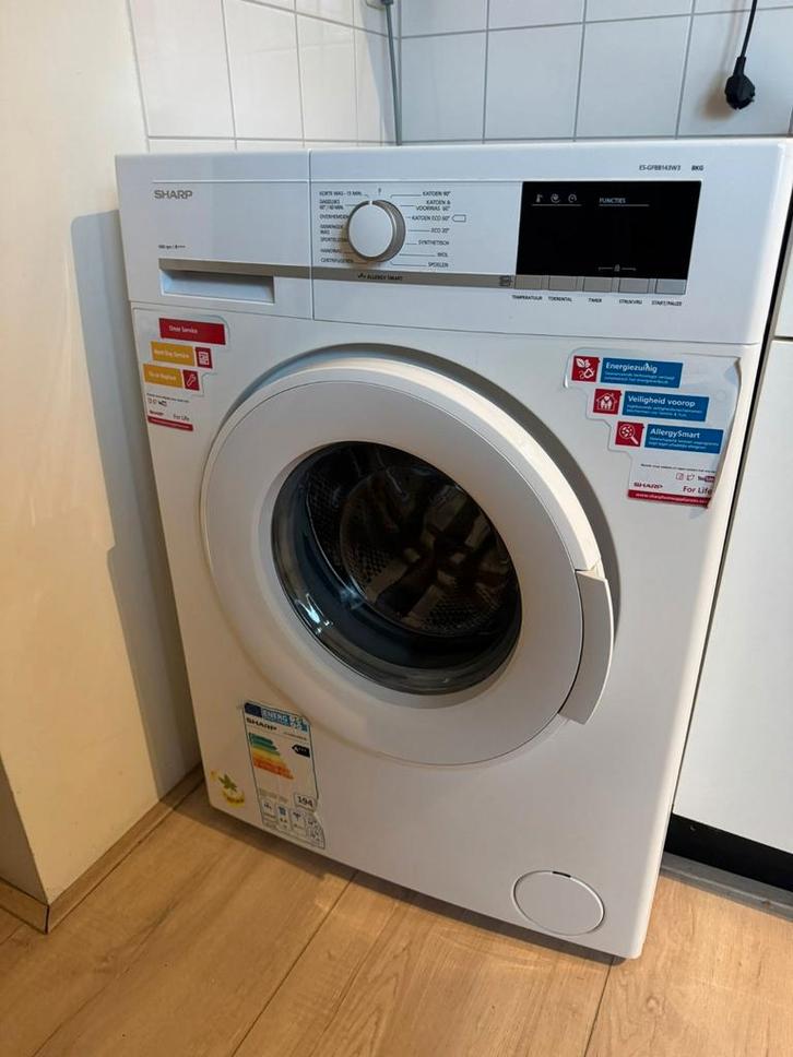 Sharp Wasmachine ES-GF88143W3 - Verhuizing!, Witgoed en Apparatuur, Wasmachines, 85 tot 90 cm, 1200 tot 1600 toeren, Ophalen