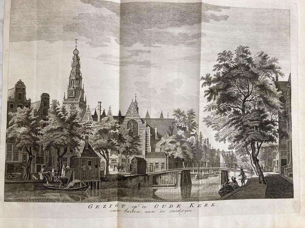 Antieke gravures Amsterdam, Oudewater, Zaandam, Deest, e.a., Antiek en Kunst, Kunst | Etsen en Gravures, Ophalen of Verzenden