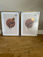 2 gouden fotolijsten poster, Ophalen, Nieuw, Metaal of Aluminium, 50 tot 75 cm
