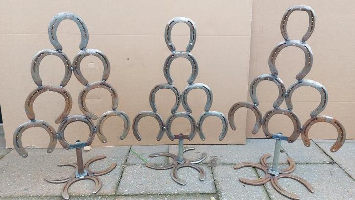 Hoefijzer Kerstboom - Uniek Decoratie Object, Tuin en Terras, Tuinbeelden, Gebruikt, Overige typen, Metaal, Ophalen