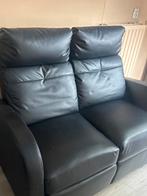 Zwarte Imitatieleren Relaxbank - 2 Zits, Ophalen, Kunststof, 150 tot 200 cm, Tweepersoons