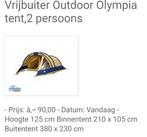 Outdoor tent 2 persoons (vrijbuiter), Ophalen of Verzenden, Zo goed als nieuw, Tot en met 2