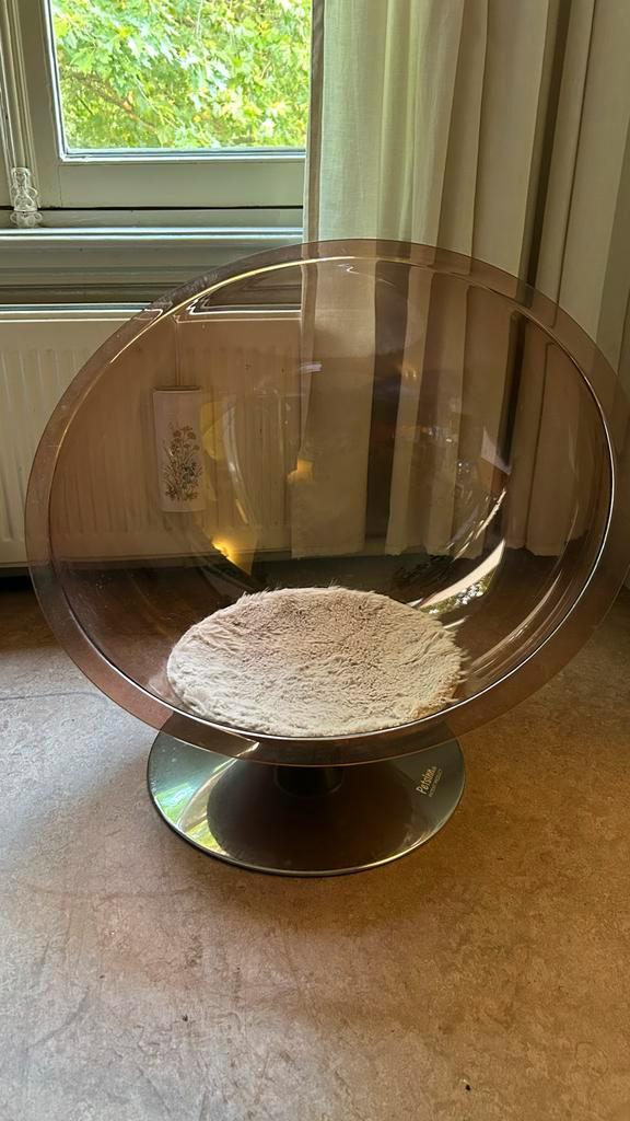 PetsInn halve bol katten stoel space age stijl, Dieren en Toebehoren, Kattenmanden, Gebruikt, Polyester, Ophalen