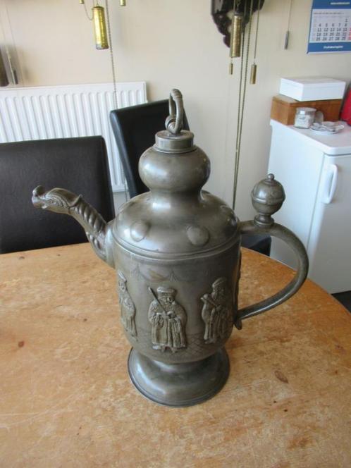 Oer 11532  ANTIEKE laat 19e eeuwse tinnen Duitse oogstkan, Antiek en Kunst, Antiek | Tin, Ophalen
