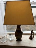 Tafellamp metalen licht bronzen voet incl kap, Ophalen, Gebruikt, Minder dan 50 cm
