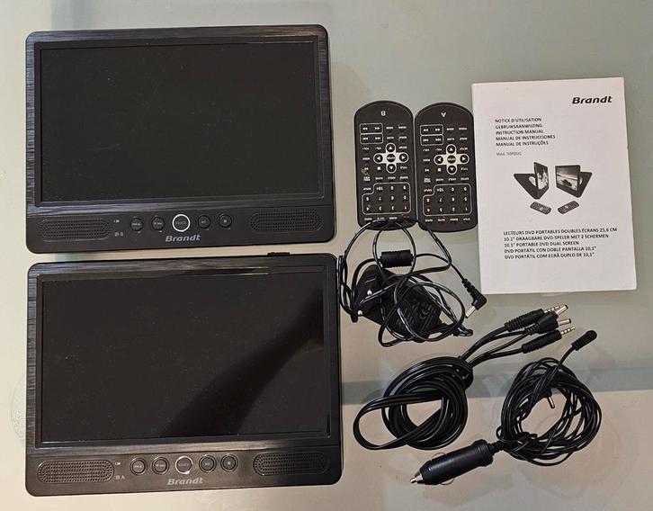 DVD speler met 2 schermen, Audio, Tv en Foto, Dvd-spelers, Ophalen of Verzenden