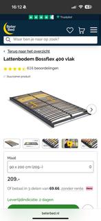 Lattenbodem Bossflex 400 vlak 2 stuks, Huis en Inrichting, 90 cm, Tweepersoons, Ophalen of Verzenden, Zo goed als nieuw