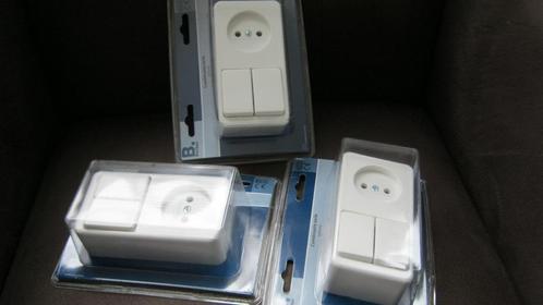 opbouw schakelaar 3 stuks Berker Combinatieserie Wit 3 stuks, Doe-het-zelf en Verbouw, Elektra en Kabels, Nieuw, Schakelaar, Verzenden