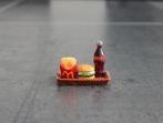 Hamburger friet cola op tray / dienblad miniatuur nieuw 1:12, Verzamelen, Nieuw, Decoratie, Ophalen of Verzenden