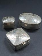 3 prachtige zilveren pillendoosjes, Ophalen of Verzenden, Zilver