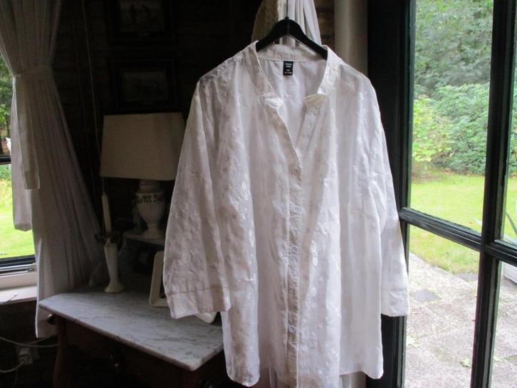 mj/NIEUW! KERST! Witte blouse maat 50 van SHEIN/7/8 mouw, Kleding | Dames, Grote Maten, Nieuw, Blouse of Tuniek, Wit, Verzenden
