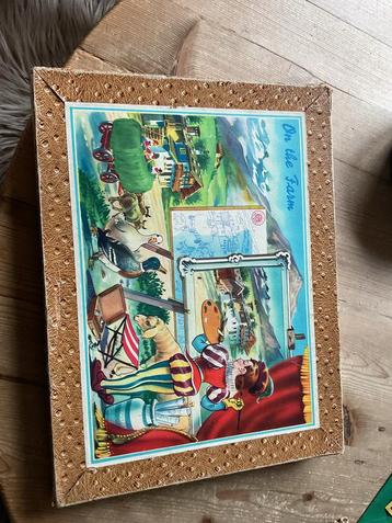 Vintage Houten Stempelset - Boerderij Thema beschikbaar voor biedingen
