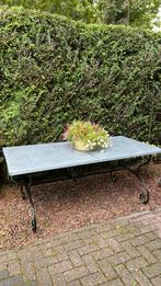 Tuintafel met zinken blad, Tuin en Terras, Ophalen, Gebruikt, Rechthoekig, Metaal