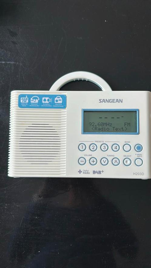 Sangean H203D DAB+/FM RDS WATERPROOF digital receiver, Audio, Tv en Foto, Radio's, Nieuw, Radio, Ophalen
