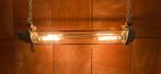 Vintage Industrial hang, Wand of plafond Lamp VEB Leuchenbau, Ophalen, Glas, Minder dan 50 cm