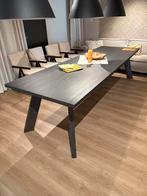 Kluskens Storm eiken eettafel - dark grey - 300x100cm, Ophalen, 100 tot 150 cm, Eikenhout, Vijf personen of meer