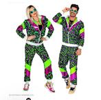 Neon 80s Trainingspak Dierenprint, Ophalen of Verzenden, Nieuw, Carnaval, Kleding