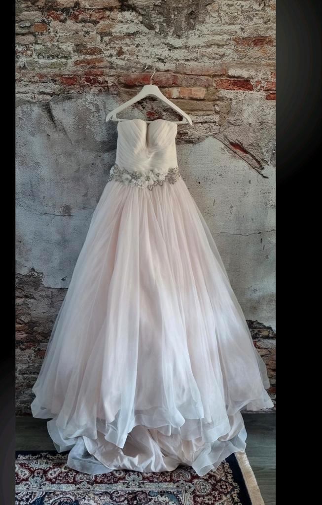 Trouwjurk Diane Le Grand 6313, Kleding | Dames, Trouwkleding en Trouwaccessoires, Zo goed als nieuw, Trouwjurk, Wit, Ophalen of Verzenden