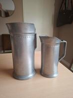 Twee Tinnen Maatkannen - Vintage Decoratie, Antiek en Kunst, Antiek | Tin, Ophalen of Verzenden
