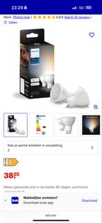 Philips Hue GU10 Spot 2-pack - Warm tot Koel Wit, Ophalen, Led-lamp, Minder dan 30 watt, Nieuw