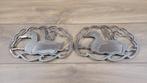 2 Franse vintage zilveren metalen onderzetters met eenden, Antiek en Kunst, Ophalen of Verzenden