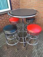 FIFTIES SIXTIES AMERIKAANSE BARKRUKKEN BEL AIR BAR TAFEL, Huis en Inrichting, Barkrukken, Ophalen, 60 tot 90 cm, Met voetsteun