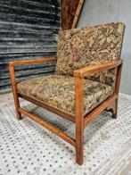 Oude fauteuil XXL loveseat Frans met bloemmotief, Ophalen of Verzenden