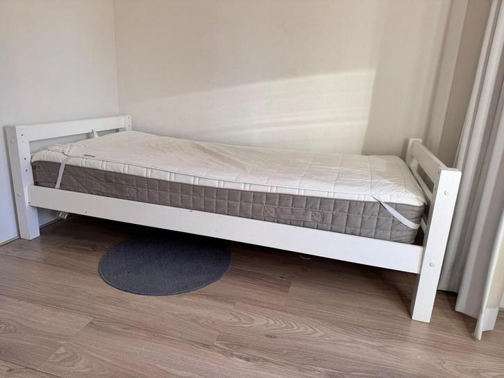 Bopita eenpersoons bed - Wit - gratis af te halen, Kinderen en Baby's, Kinderkamer | Bedden, Gebruikt, 180 cm of meer, 85 tot 100 cm