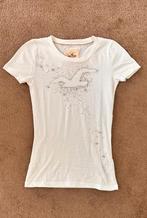 3 x t-shirt Hollister XS (wit, roze, groen), Maat 34 (XS) of kleiner, Ophalen of Verzenden, Wit, Zo goed als nieuw