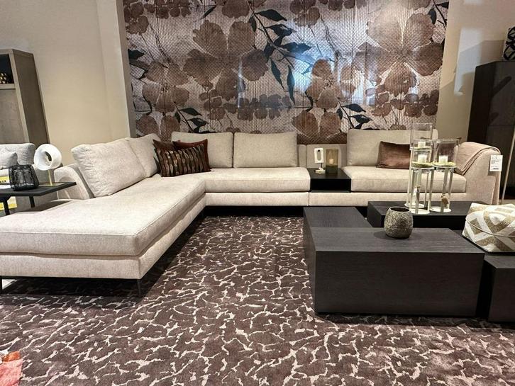 Licht roze hoekbank Breedt 380 cm, Huis en Inrichting, Banken | Sofa's en Chaises Longues, Nieuw, Overige maten, 250 tot 300 cm