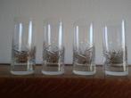 Set van 4 bewerkte glaasjes borrelglaasjes likeurglaasjes, Ophalen, Zo goed als nieuw, Borrel- of Shotglas