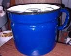 blauwe emaille melkkokertje, Antiek en Kunst, Ophalen of Verzenden