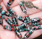 Chinese tube link beads cloisonne ketting filigrain slot, Sieraden, Tassen en Uiterlijk, Antieke sieraden, Verzenden, Overige materialen