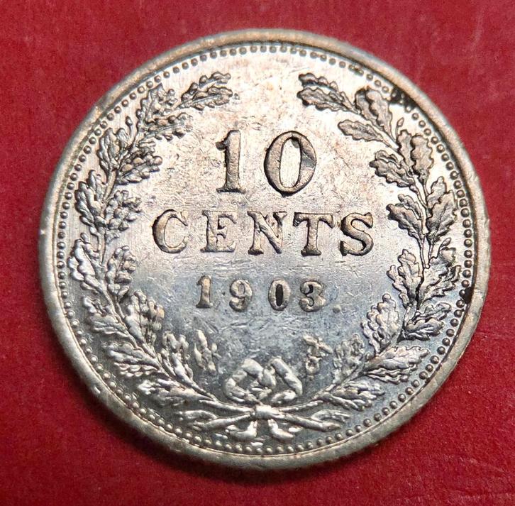 10 cent 1903. Pr., Postzegels en Munten, Munten | Nederland, Losse munt, 10 cent, Koningin Wilhelmina, Zilver, Ophalen of Verzenden