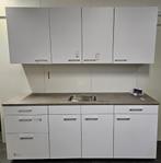 NIEUWE Bruynzeel Keuken 210 cm "IJSWIT" Decor / INNOVARE, Wit, Nieuw, Enkelwandige keuken, Kunststof