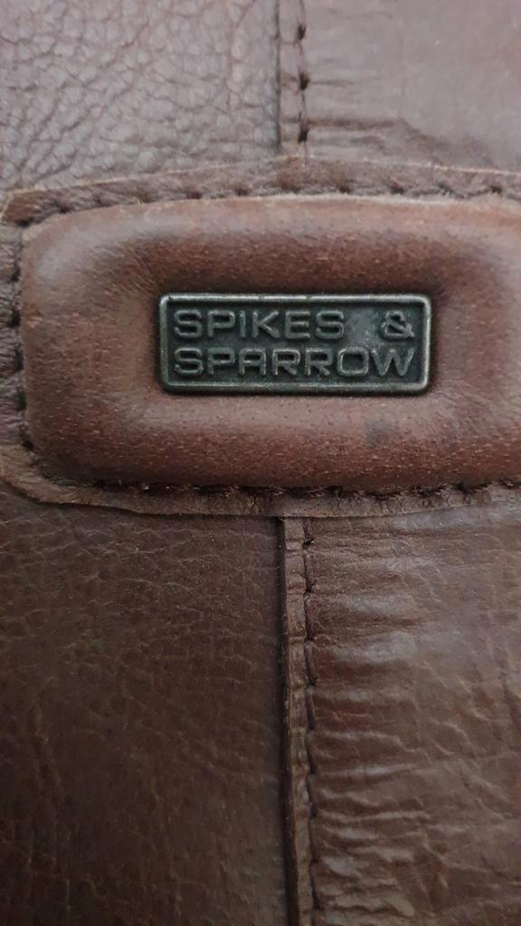 Bruine leren handtas Spikes & Sparrow, Sieraden, Tassen en Uiterlijk, Tassen | Damestassen, Gebruikt, Handtas, Bruin, Ophalen of Verzenden
