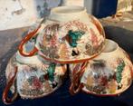 4st antieke Japanse Kutani kopjes, Antiek en Kunst, Antiek | Servies compleet, Ophalen of Verzenden