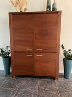 Notenhouten wandmeubel opbergkast dressoir, Ophalen, Gebruikt, Minder dan 150 cm, Minder dan 100 cm
