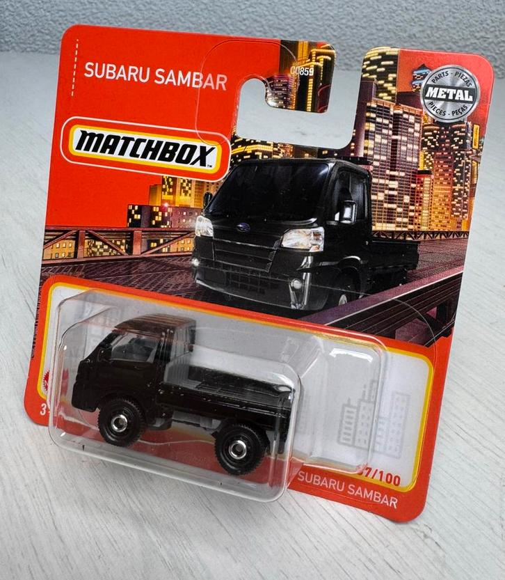 Matchbox Subaru Sambar Kei truck, Nieuw, Hobby en Vrije tijd, Modelauto's | Overige schalen, Zo goed als nieuw, Auto, Ophalen of Verzenden