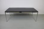 USM Haller tafel/bureau, 200/100/74, zwart-chroom, 200 cm of meer, 100 tot 150 cm, Metaal, Rechthoekig