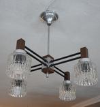 Vintage mid century kroonluchter, Ophalen, Zo goed als nieuw, Glas, Midcentury modern
