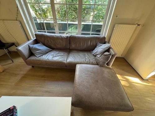 Mooie leren bank, Huis en Inrichting, Banken | Bankstellen, Gebruikt, Driepersoons, 200 tot 250 cm, 75 tot 100 cm, Ophalen