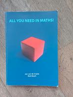 All You Need in Maths! - Studieboek, Boeken, Studieboeken en Cursussen, Niet van toepassing, Ophalen of Verzenden, Zo goed als nieuw