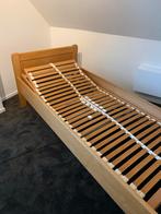 Elektrisch verstelbaar 1-persoonsbed, Huis en Inrichting, Slaapkamer | Bedden, Ophalen, 90 cm, Eenpersoons, Bruin