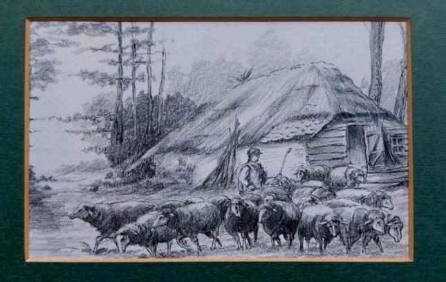 Originele tekening... Hub van Winkel..., Antiek en Kunst, Kunst | Tekeningen en Foto's, Ophalen of Verzenden