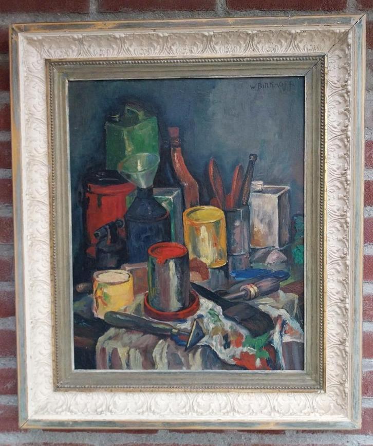 W. P(B)irkhoff (XXe) - Schilderstafel - 1950, Antiek en Kunst, Kunst | Schilderijen | Klassiek, Ophalen