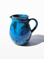 Kannetje hand gemaakt, blauw geglazuurd, gesigneerd, Vintage, Antiek en Kunst, Antiek | Keramiek en Aardewerk, Verzenden